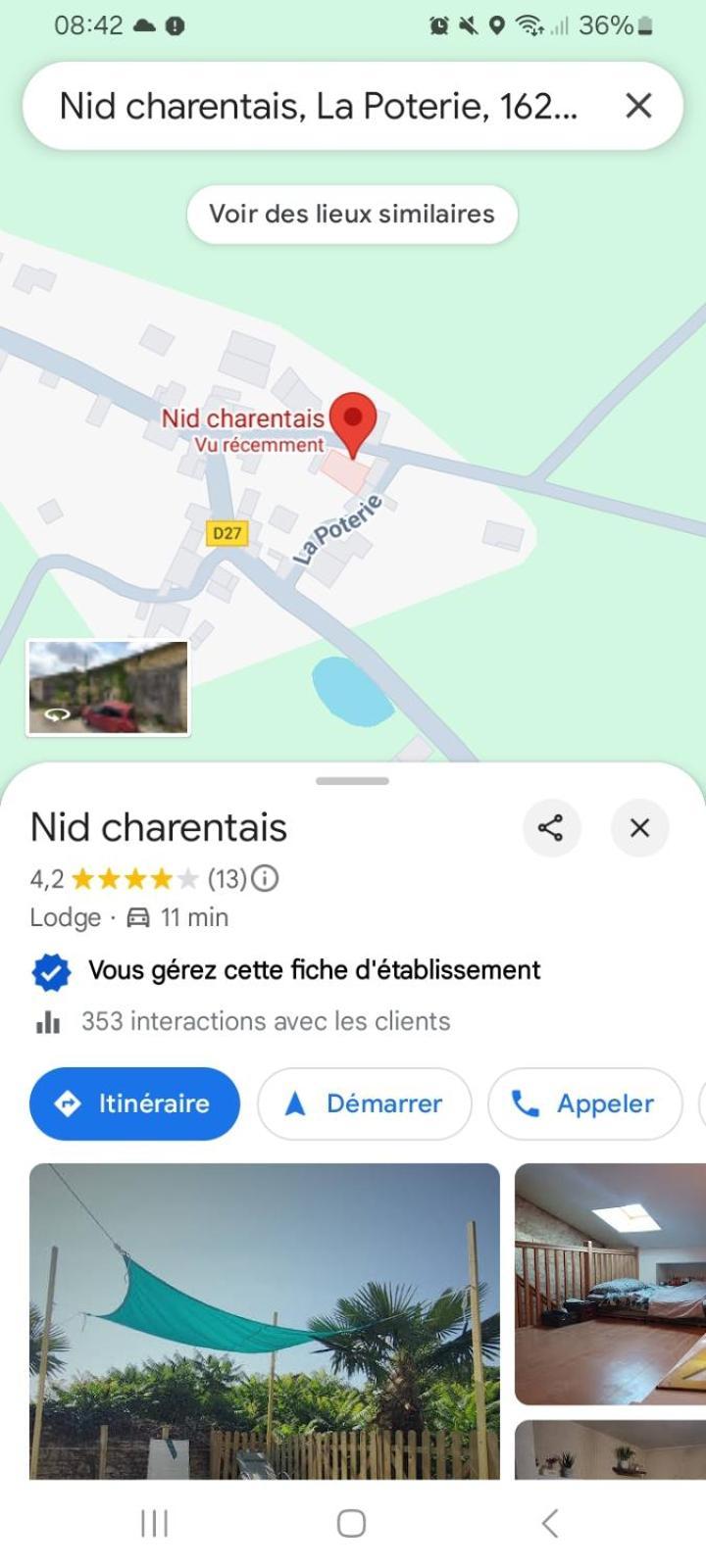Les Chambres Du Nid Charentais La Poterie  Exterior foto